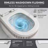 Rimless Washdown Flushing System for Efficient Full Bowl Cleaning