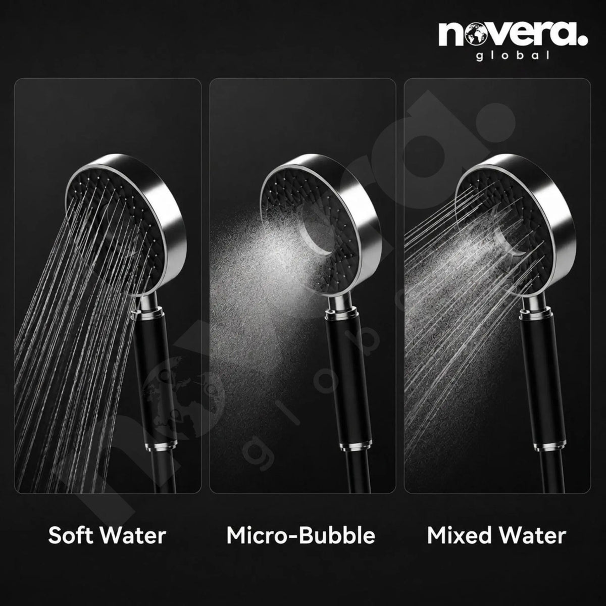 3-Mode Handheld Shower with Soft, Micro-Bubble and Mixed Spray