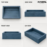 Novera Global Rectangular Ceramic Tile Wash Basin – Matt Steel Blue Novera Global