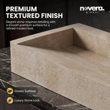 NOVERA Fossil Sand Beige Ceramic Basin with Premium Textured Matt Finish