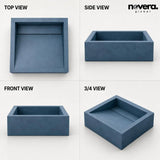 Square Handmade Ceramic Wash Basin Multi-Angle Product Display