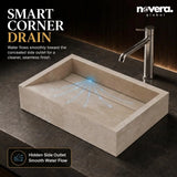 Handmade Ceramic Tile Basin with Smooth Water Flow Design