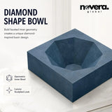 Handmade Geometric Ceramic Wash Basin with Deep Faceted Bowl