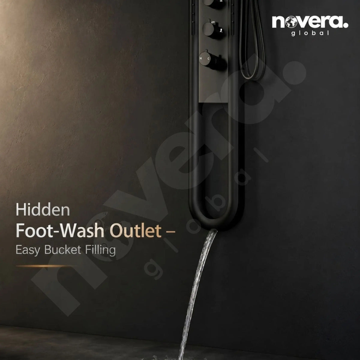 Built-In Foot Wash Faucet for Luxury Shower System