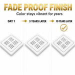 Novera Global Ceramic Square Slotted Floor Drain for Bathroom | Premium Drain Jali | 10-Year Warranty | Rust & Fade Proof Waste Water Drain Cover for Shower Area, Kitchen, Balcony & Wet Rooms (White)