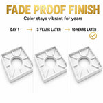 Novera Global Ceramic Square Tile Insert Floor Drain with Anti-Cockroach Trap Cup | Invisible Bathroom Drain Jali | 10-Year Warranty | Rust & Fade Proof Floor Waste Drain for Shower & Balcony (White)
