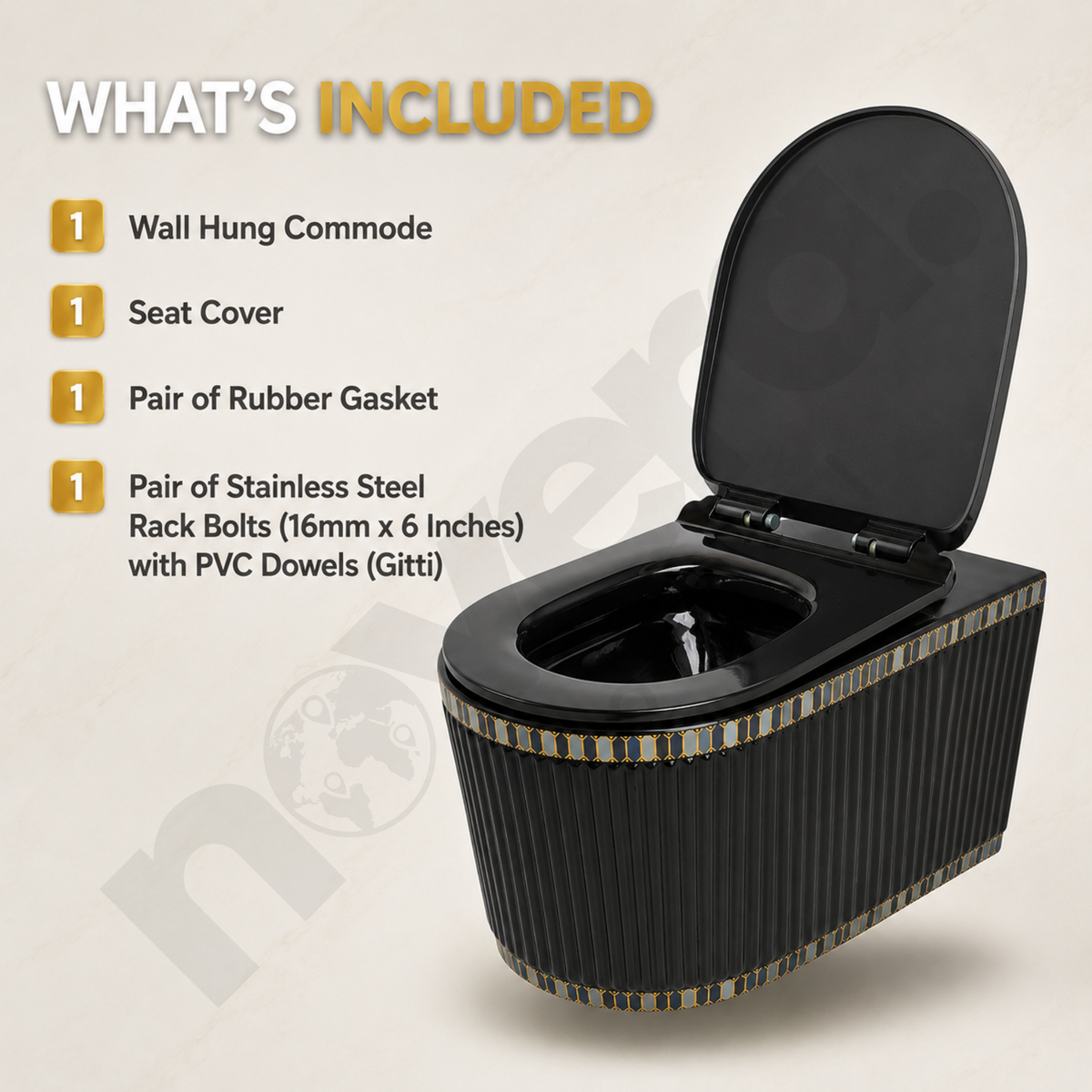 Novera Obsidia Wall Hung Toilet Dimensions and Specifications