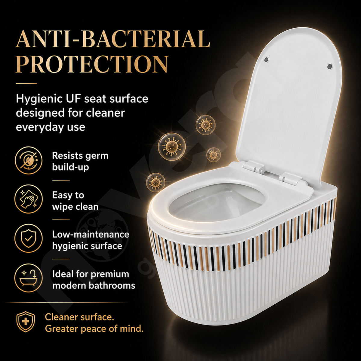 Modern Wall Mounted Toilet for Luxury Bathroom Interiors