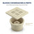 Novera Global Ceramic Square Slotted Floor Drain with Anti-Cockroach Trap Cup | Premium Drain Jali | 10-Year Warranty | Rust & Fade Proof Waste Water Drain Cover for Shower Area, Kitchen, Balcony & Wet Rooms (Marble)