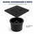 Novera Global Ceramic Square Slotted Floor Drain with Anti-Cockroach Trap Cup | Premium Drain Jali | 10-Year Warranty | Rust & Fade Proof Waste Water Drain Cover for Shower Area, Kitchen, Balcony & Wet Rooms (Black)