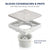 Novera Global Ceramic Square Tile Insert Floor Drain with Anti-Cockroach Trap Cup | Invisible Bathroom Drain Jali | 10-Year Warranty | Rust & Fade Proof Floor Waste Drain for Shower & Balcony (White)