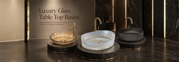 Novera Global wudu wash basin and glass pedestal basin collection — premium bath fixtures in India