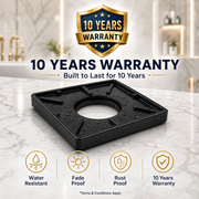 Novera Global Ceramic Square Tile Insert Floor | Invisible Bathroom Drain Jali | 10-Year Warranty | odor blocker drain | Rust & Fade Proof Floor Waste Drain for Shower, Kitchen & Balcony (Black)