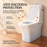 Novera Global One Piece Western Toilet | Floor Mounted Ceramic Commode with 3L/6L Dual Flush | 15-Years Warranty | Soft Close Quick Release Seat | Glossy White Finish | 655 x 360 x 720 mm