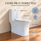 Novera Global One Piece Western Toilet | Floor Mounted Ceramic WC | 15 Year Warranty | S-Trap Compatible, 3/6L Dual Flush, Soft Close Quick Release Seat, Glossy White Finish Commode