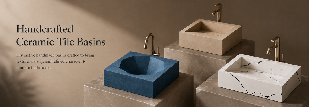 Novera Global wudu wash basin and glass pedestal basin collection — premium bath fixtures in India